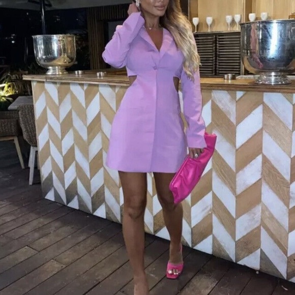 Zara Dresses & Skirts - Zara Cut Out Blazer Dress Blogger Favorite